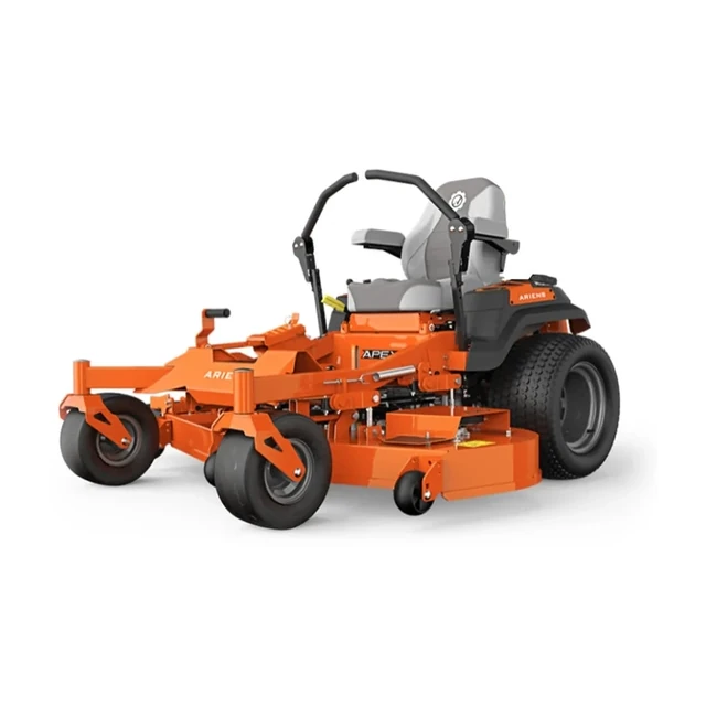 Ariens Apex 991163 zero-turn mower in orange and black with a 60 in fabricated deck, photographed on grass.