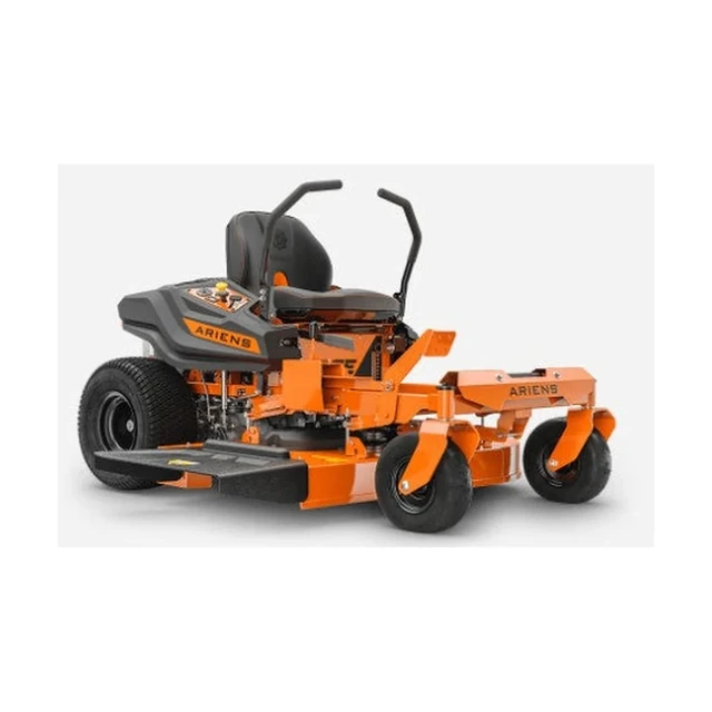 Ariens Edge 42 zero-turn lawn mower, model 915283, in orange and black with a 42 inch deck and lap bar steering.