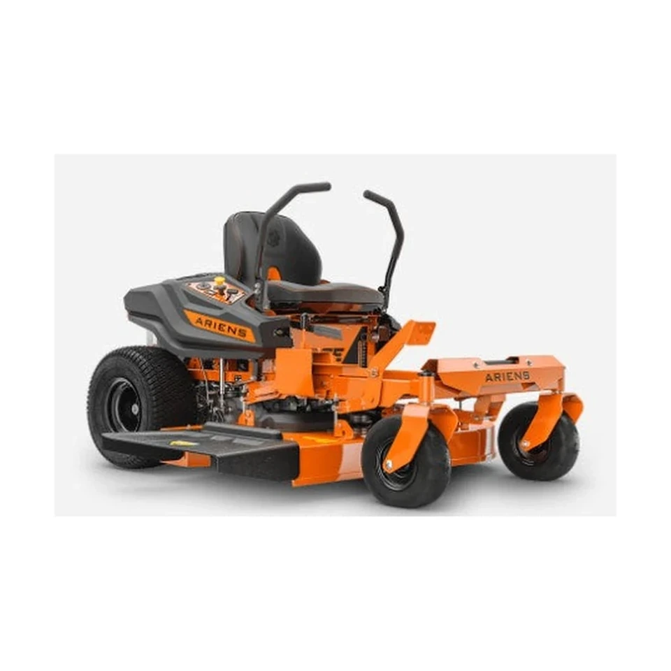 Ariens Edge 52 zero-turn lawn mower, model 915285, with a 52 inch deck and Kawasaki FR651 engine, shown in orange and black.