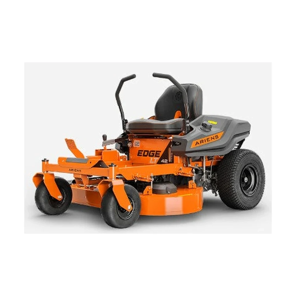 Ariens Edge LT 42 zero-turn lawn mower, model 915291, with a 42 inch deck, Briggs engine and orange bodywork.