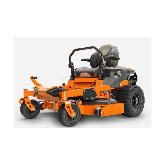 Ariens IKON 48 zero-turn lawn mower, model 918003, in orange and black with a 48 inch deck and high back seat.