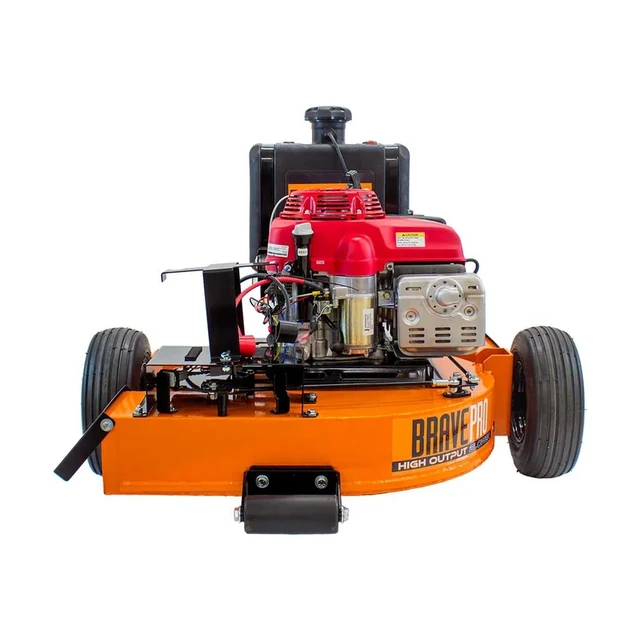Brave BRPB180HE tow-behind blower with Honda GXV390 engine mounted on a towable frame