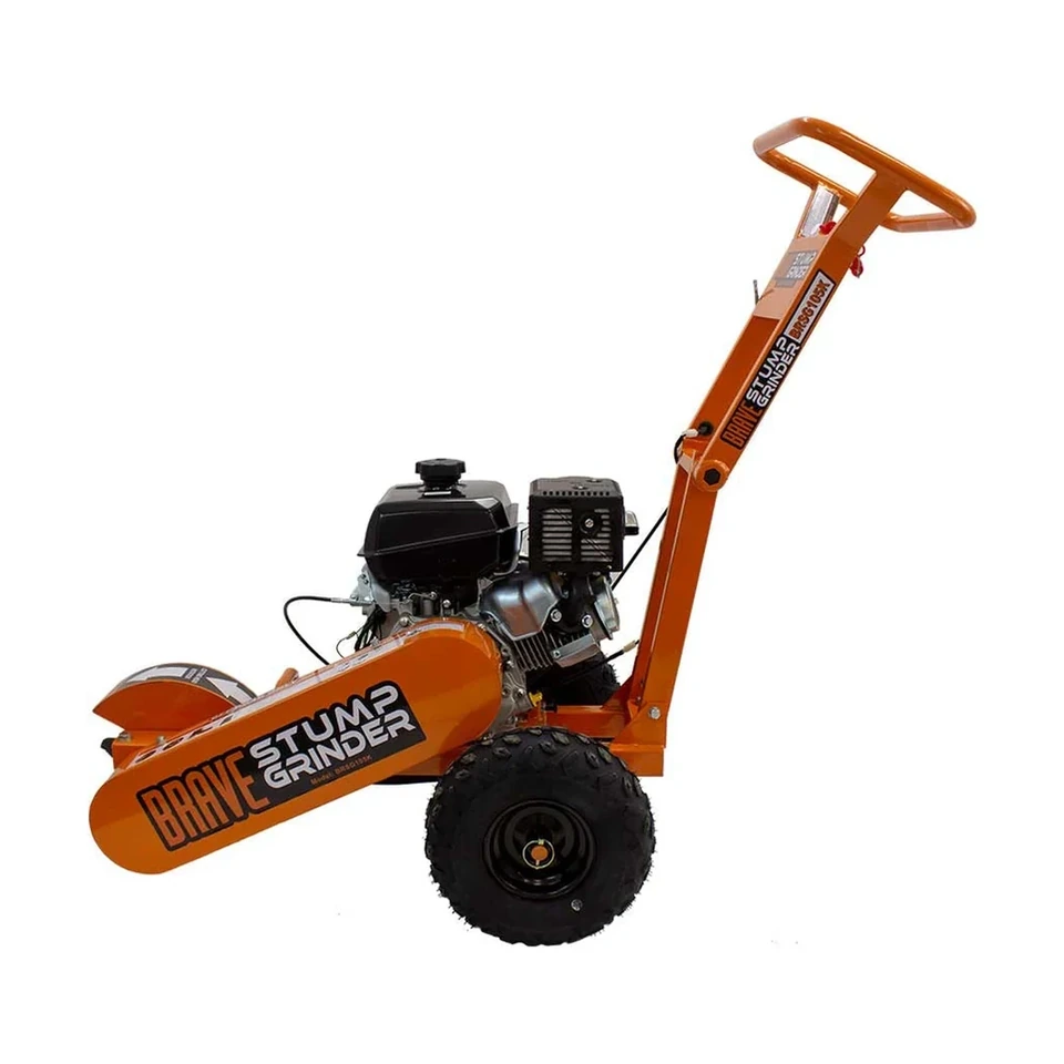 Brave BRSG105K stump grinder with 14 HP Kohler engine and 12 inch carbide cutting head
