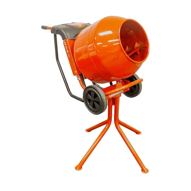 Brave GPE211005 MIXZR 5 cubic foot direct drive cement mixer mounted on its included stand