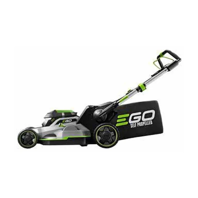 EGO LM2123SP-2 21 inch self-propelled battery lawn mower with Touch Drive handlebar, product photo from the front